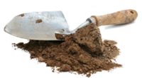Trowel and dirt